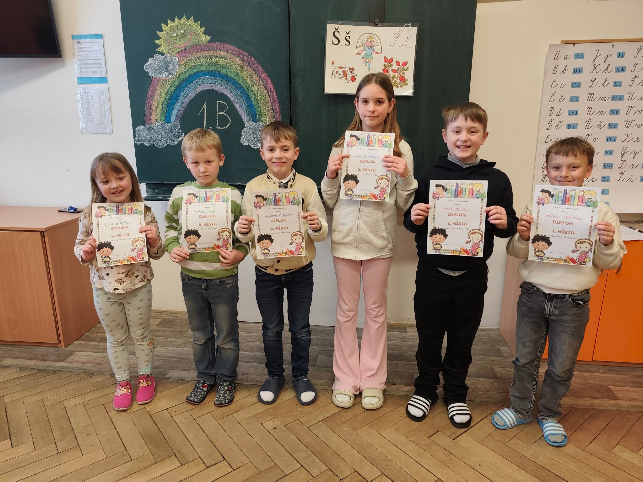 Recitační soutěž - školní kolo, 1. kategorie (1.-3. třídy)